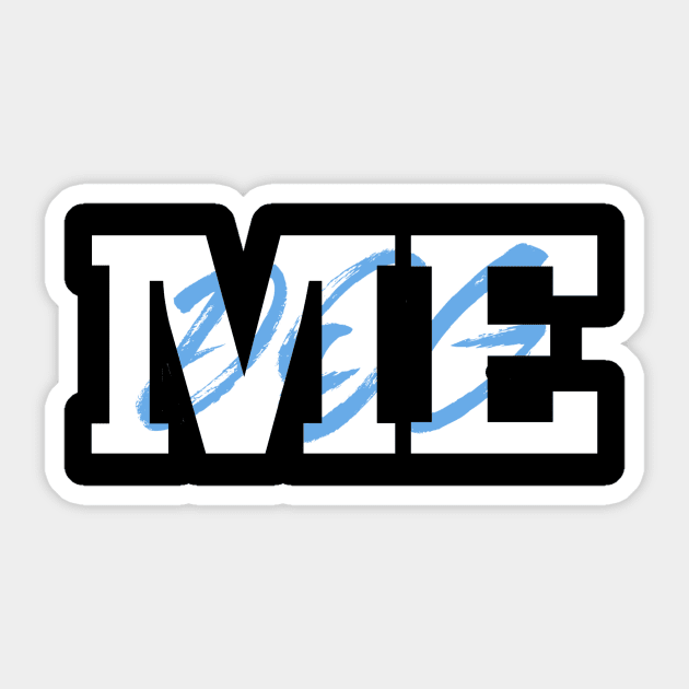 Dog in Me - Light Blue Sticker by ScottLeechShirts